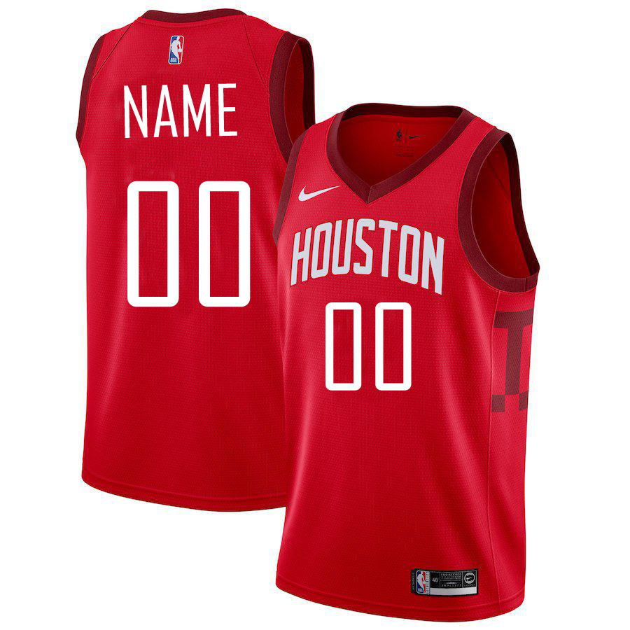 Customized Men Houston Rockets Red Swingman Earned Edition NBA Jersey->women mlb jersey->Women Jersey
